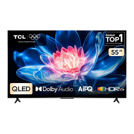 Smart TV 55T6C 55 4K QLED Google TV Wi Fi Dolby Vision e Atmos TCL