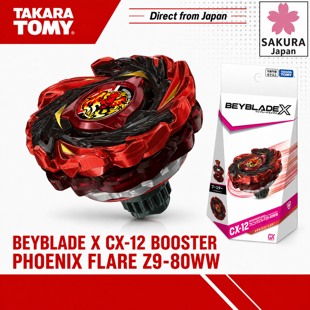 TAKARA TOMY BEYBLADE X CX-12 Booster Phoenix Flare Z9-80WW