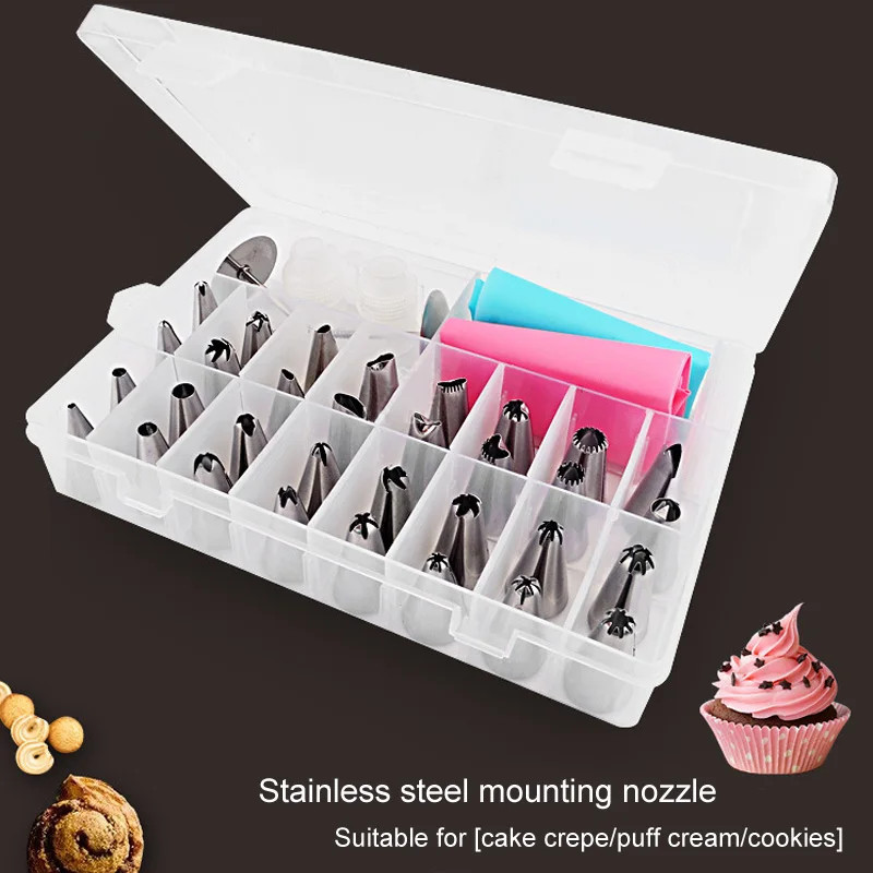 Kit Confeiteiro 32/72 Peças Bicos Inox Para Confeitar e Deco