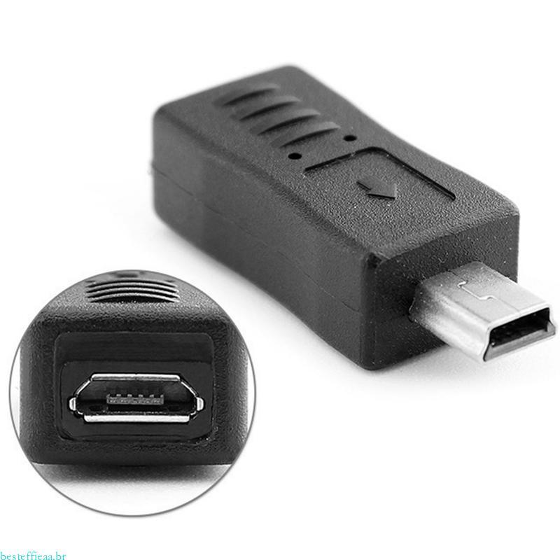 besteffie Micro USB Fêmea Para Mini Macho Adaptador Carregador ...
