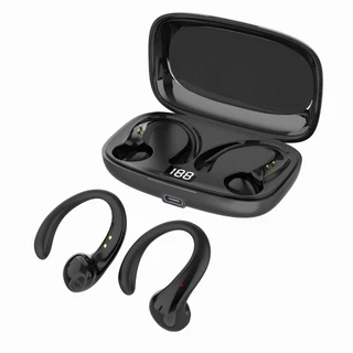 Fone de Ouvido Open-Ear Sem Fio Estilo Condução Óssea Bluetooth 5.3 Novete