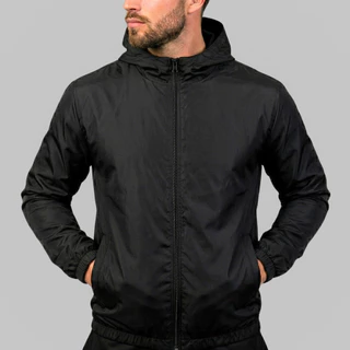 Jaqueta Casaco Corta Vento Masculino Preto Liso Academia Agasalho Premium com bolso