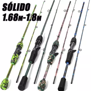 Vara de pesca Sougayilang 1.68M 1.8M em fibra de carbono 2 secções para pesca 7 a 15 libras