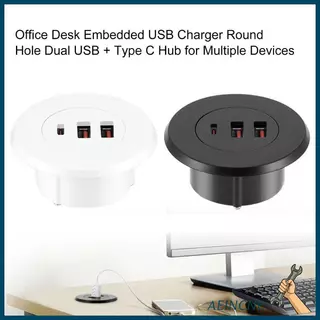 Adaptador USB AEIN Orifício Ilhó Para Montagem Mesa Mesas Hub Integrado Type C Escritórios Domésticos
