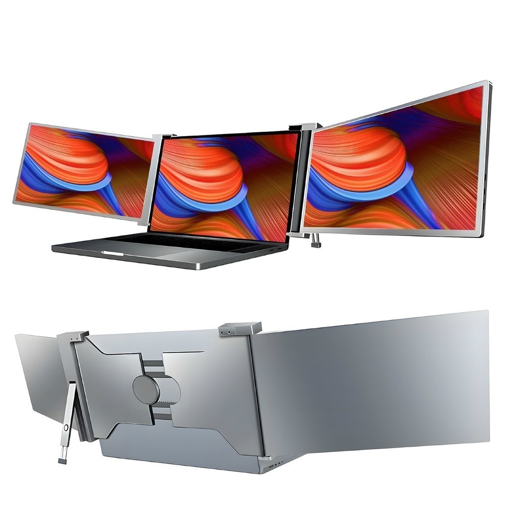 Monitor Triplo Portátil para Notebook 16:9 1080p IPS – Extensor de Tela ...