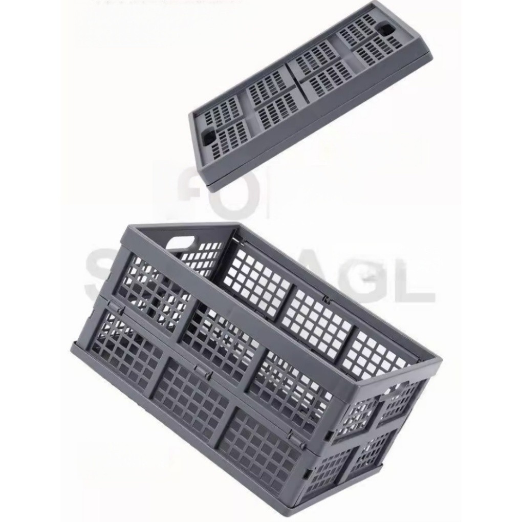 Cesto De Armazenamento Dobrável Em Plástico Vazado, Ideal Para Mesa, Banheiro, Cozinha E Escritório