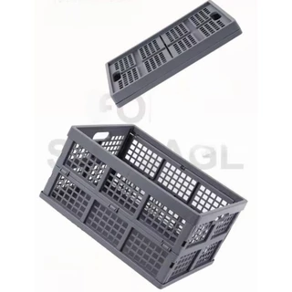 Cesto De Armazenamento Dobrável Em Plástico Vazado, Ideal Para Mesa, Banheiro, Cozinha E Escritório