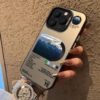 Anti-impacto silicone Capinha capa Fosco Álbum Kanye para IPhone XR 11 12 13 14 15 16 17 PRO MAX 14 15 16 PLUS