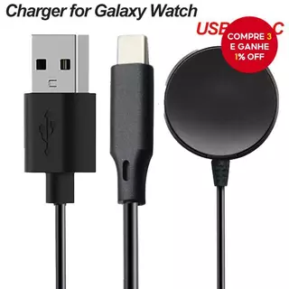 Carregador Usb Para Samsung Watch, Compatível Com Galaxy Watch Ultra/7/6/5/4 E Modelos Active