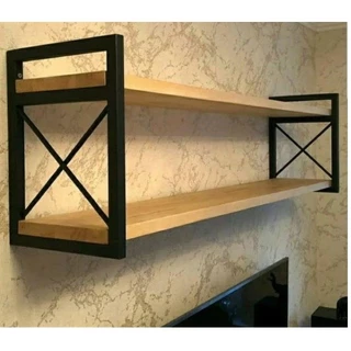 Prateleira Modelo X Estilo Industrial acompanha madeiras e parafusos kit completo 15/20/25/30 X 60CM em Oferta na Shopee