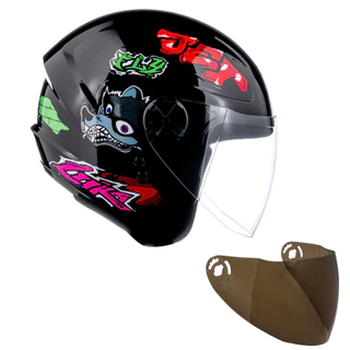 Capacete Jet HG Loko e Viseira Fumê Jet Fly em Oferta na Shopee