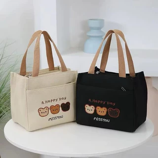 Bolsa Termica de Lona Ursinho design Capacidade Adequada Para Marmita