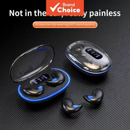 Fones de Ouvido X55 TWS Mini Sleep Sem Fio Bluetooth com Display LED Som Estéreo HIFI IPX5 à Prova d Água e