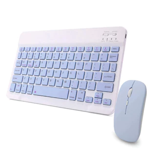 Combo Teclado + Mouse Bluetooth Sem Fio, Silencioso e Recarregável Para Tablet - Celular e Notebook