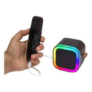 CAIXA DE SOM KARAOKE COM MICROFONE AM 8580 em Oferta na Shopee