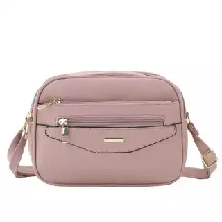 bolsa transversal feminina simples em ziper fechado marisa em Oferta na Shopee