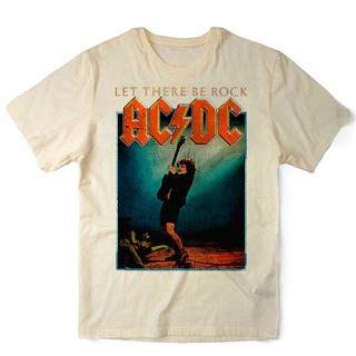 Camiseta Algodao AC/DC Let There Be Rock Banda de Rock AC DC ACDC Unissex