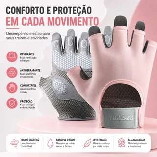 Luvas Esportivas Unissex De Meio Dedo Com Ajuste Ajustável Para Treinamento De Força Na Academia E Exercícios Físicos