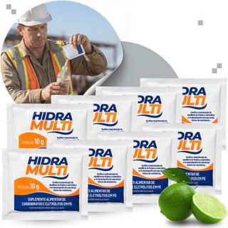 Kit Reidratante Pó Isotônico Hidramulti Sabor Limão A2F 10g 20/50/100 Unidades Hidratação Energético
