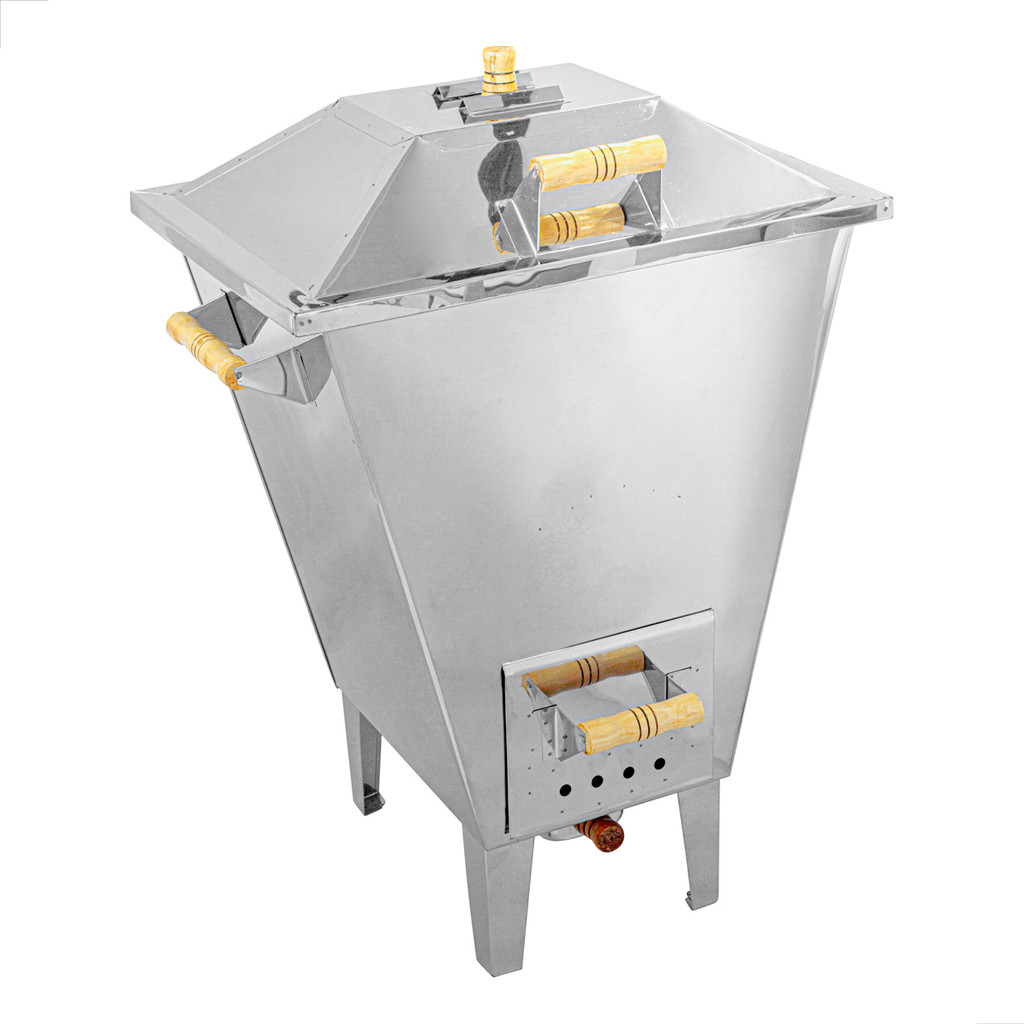 Churrasqueira Inox Defumador de Bafo Carvão Kit Gás à Parte