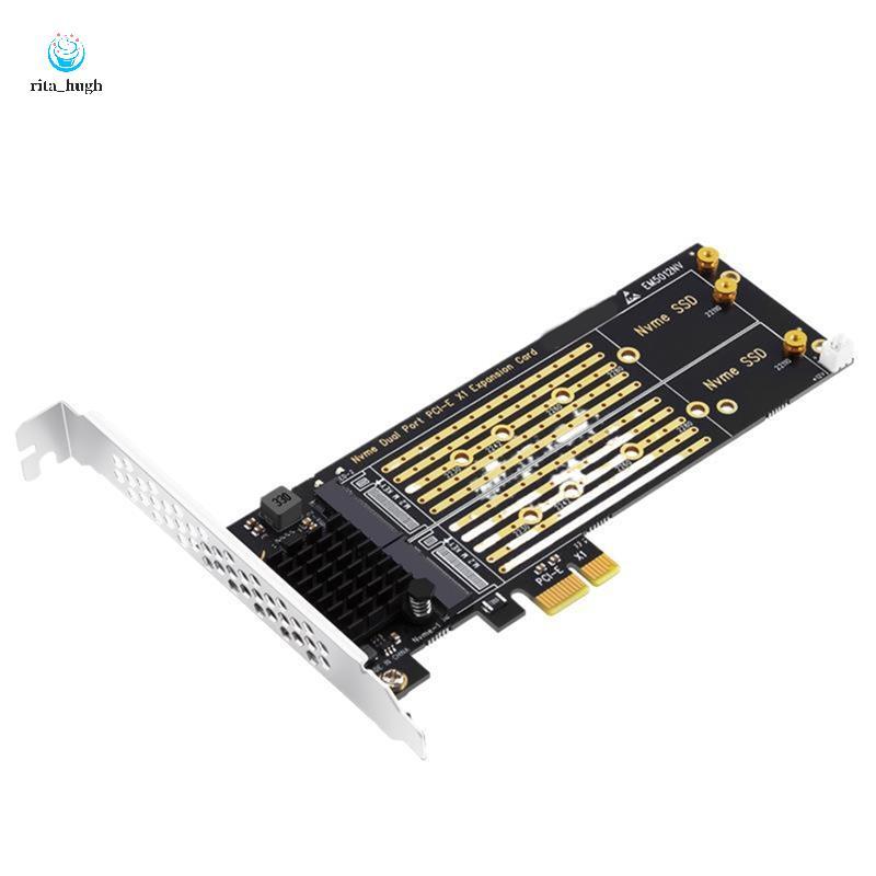 Adaptador SSD Duplo M . 2 NVME-KEY Conversor PCIE X1 Para Expansão De ...