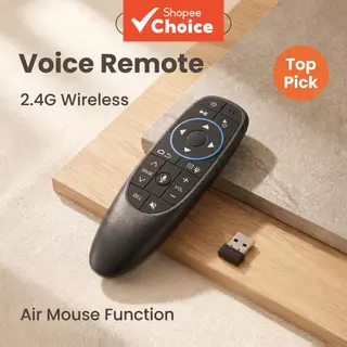 Controle Remoto de Voz, Mouse Aéreo, Assistente Inteligente, Controle Fly Sem Fio 2,4G para Caixa Android, TV, PC