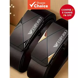 Cinto Automático Masculino Com Fivela De Catraca, Pulseira De Couro Durável Ajuste De Uma Mão, Acessório De Moda Casua