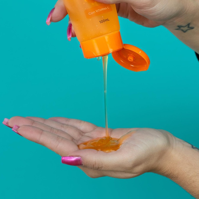 Kit Sabonete Liquido e mascara Facial Profissional de laranja