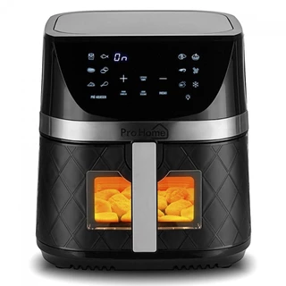 Fritadeira Elétrica Air Fryer Pro Home Family PRO, 100% Digital, Com Visor, 8L, 110V, Preto e Inox em Oferta na Shopee