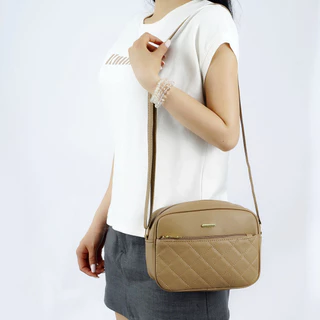 Bolsa Tiracolo Feminina com Costura Matelassê e Alça Ajustável marisa em Oferta na Shopee