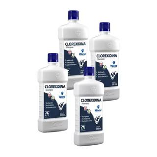 Kit 04 Shampoo Dermatite Clorexidina 500ml - World em Oferta na Shopee