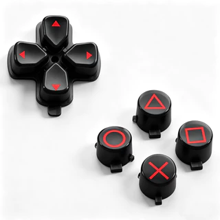 Kit Botões Plásticos de Reposição e Modificação para Controle PS5, Acessório de Troca de Teclas para Controle PS5