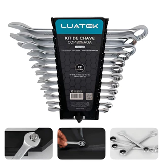 Kit De Chaves Combinadas 12 Peças 6-22mm para Uso Profissional e Doméstico