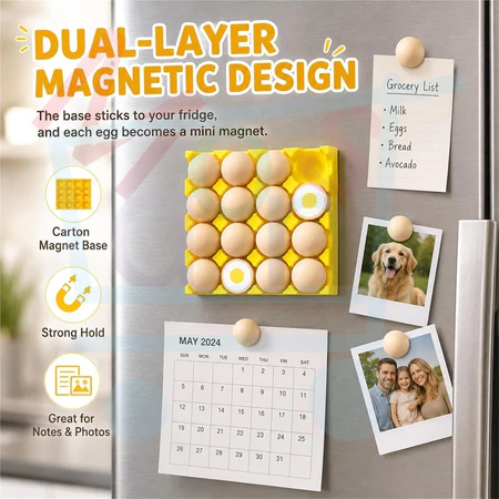 Ímã Geladeira Porta Recados Criativo Formato Ovo Ímã Forte Decoração Fridge Magnet