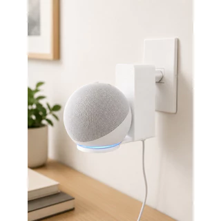Suporte Alexa Parede Tomada Echo Dot 4ª e 5ª Geração Organização, Design Moderno