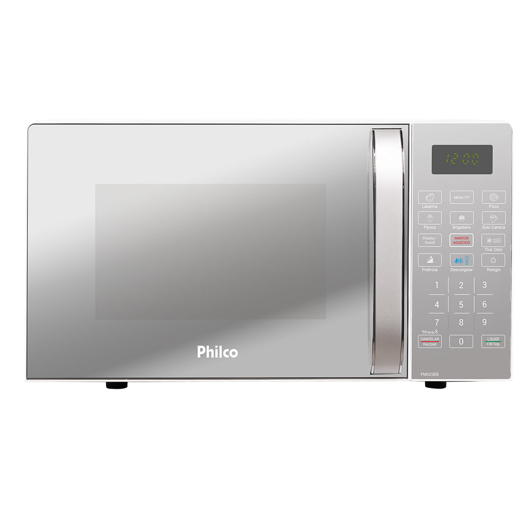 Imagem do produto Micro-Ondas 20L Philco Espelhado Limpa Fácil 1100W PMO23EB