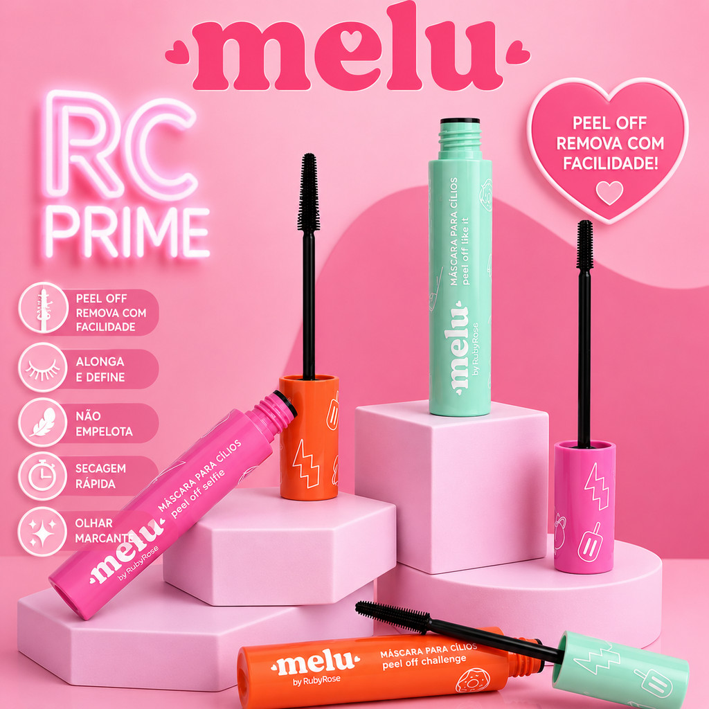 Mascara De Cilios Melu Ruby Rose Rimel Peel Off Alta Fixação | Shopee ...
