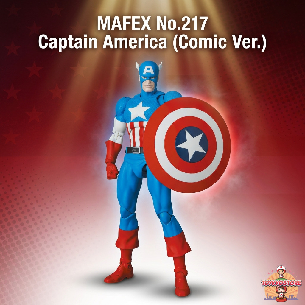 アメコミ MAFEX CAPTAIN AMERICA COMIC Ver. a4 Medicom Toy MAFEX No.217 Captain America (Comic Ver.) Figure