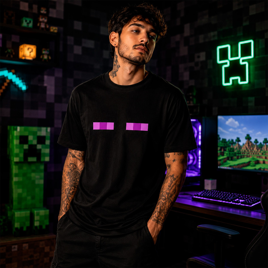 Camiseta Game Craft Mine Masculina e Feminina 100% Algodão – Plus Size e Kit com 2 — imagem 4