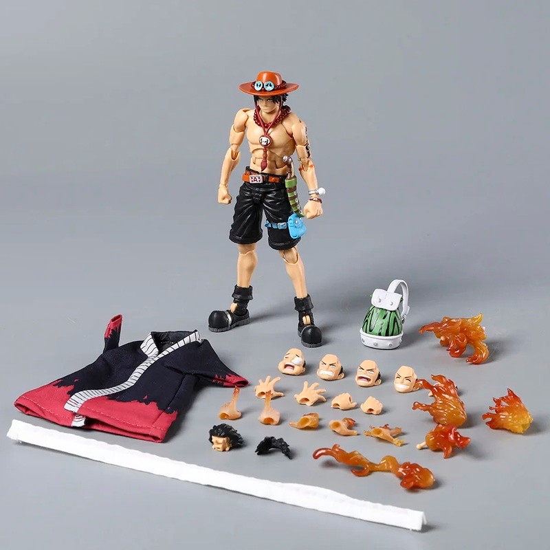 Articulado SHF Portgas D Ace Action PVC Coleção Modelo Figurals