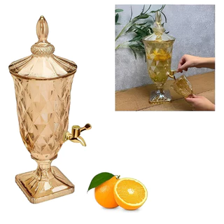 Suqueira de Vidro Cristal Sodo-Cálcico 3l âmbar alto relevo em Oferta na Shopee