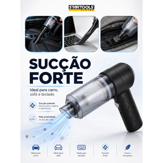 Aspirador De Pó Portátil 3 Em 1 Recarregável Usb Filtro Lave