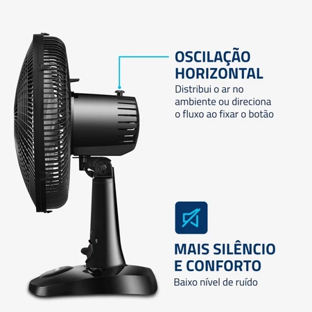 Ventilador de mesa 30 cm 6 pás com 3 velocidades VSP 30 B Mondial