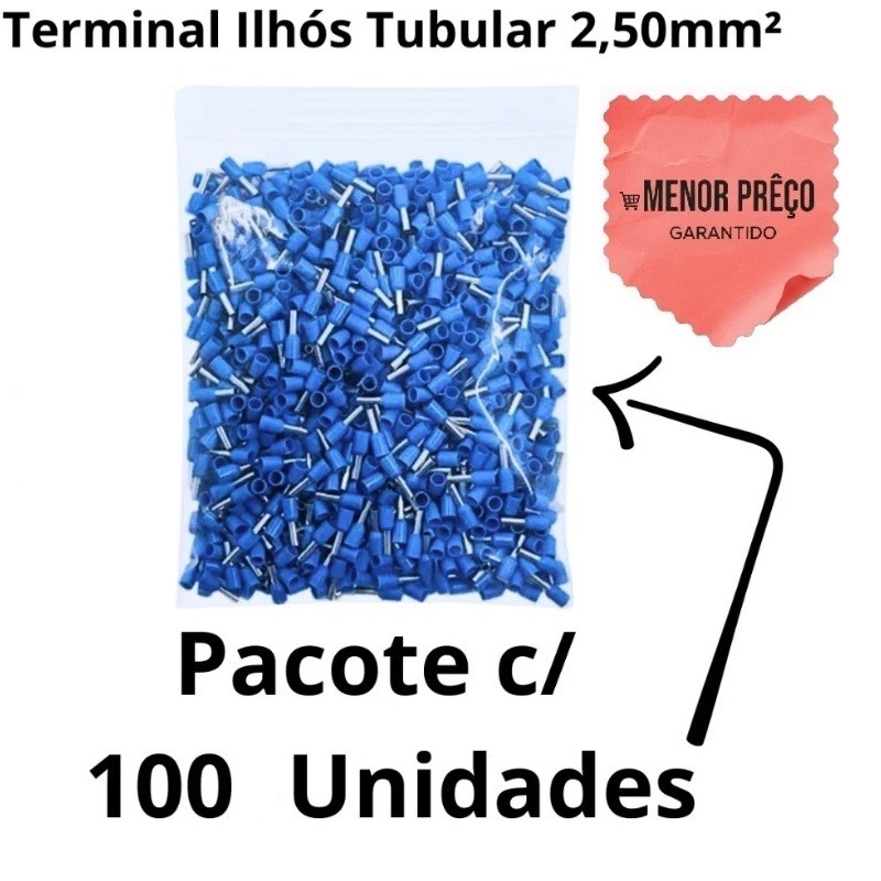 Terminal 2,5mm Ilhos 100/200/500pç | Shopee Brasil