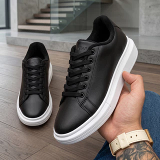 Tênis Masculino Social Casual Sneaker Confortável Sola Alta Leve Macio Estiloso Dia a Dia