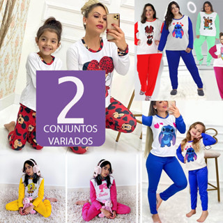 Kit 4 Peças Pijama Personagem Adulto Infantil em Oferta na Shopee