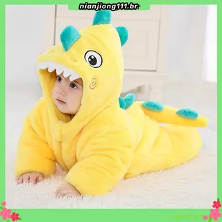 Roupas Para Bebês Jumpsuits Pikachu Pokemon Kigurumi Onesie Dinossauro Fofo Pajama Crianças Jumspuit De Inverno em Oferta na Shopee