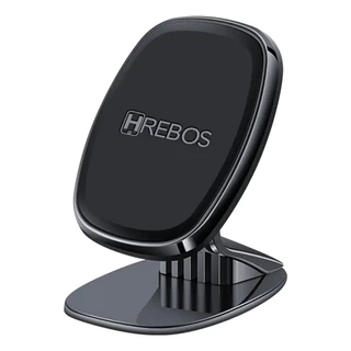 Suporte Veicular Alúminio Magnético Adesivado Para Celular Cor Preto