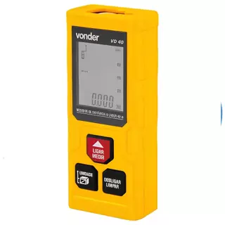 Medidor De Distância A Laser Vonder VD 40 0,05m a 40m Trena