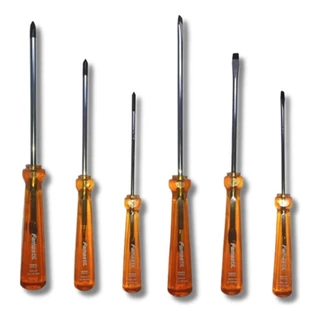 Chave Fenda e Phillips Famastil CrV Ponta Imantada Kit com 6